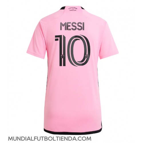 Camiseta Inter Miami Lionel Messi #10 Primera Equipación Replica 2024-25 para mujer mangas cortas